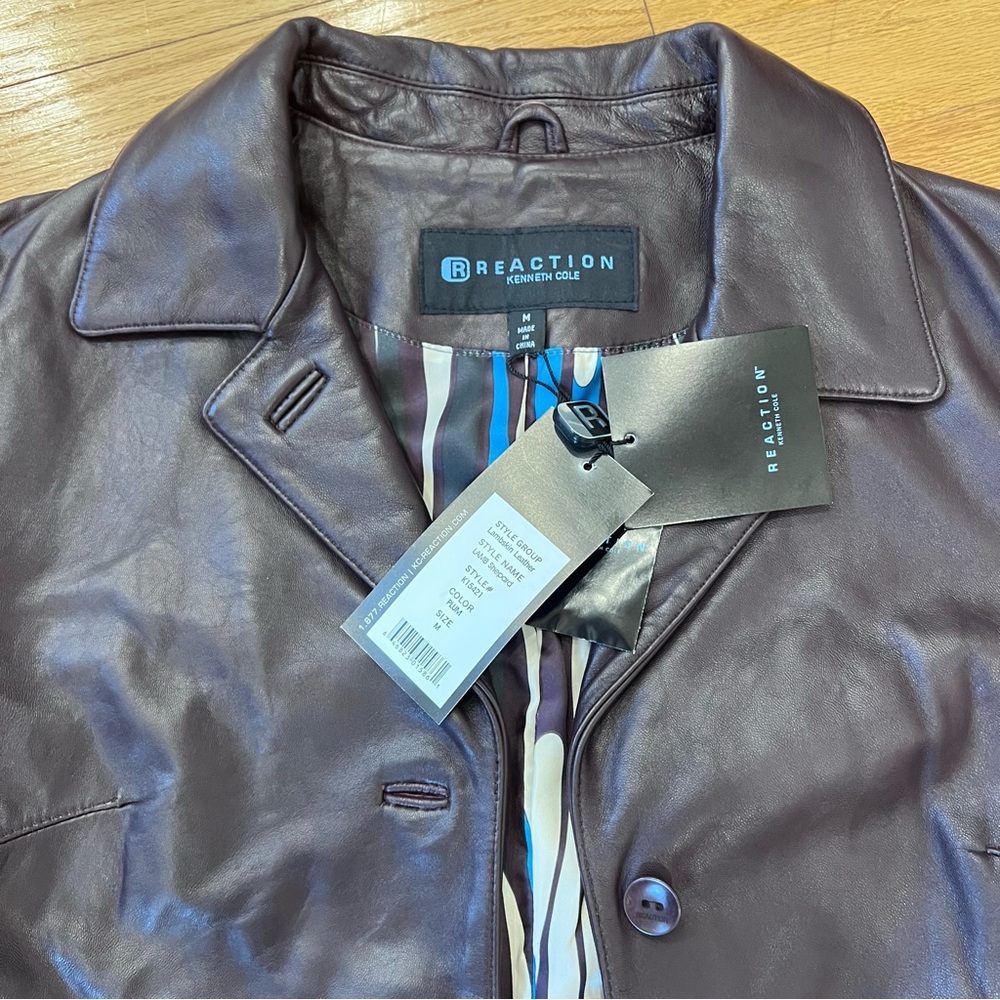 Kenneth Kole plum leather jacket - Picture 7 of 7